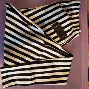 Torrid Black and White Stripe Leggings 0